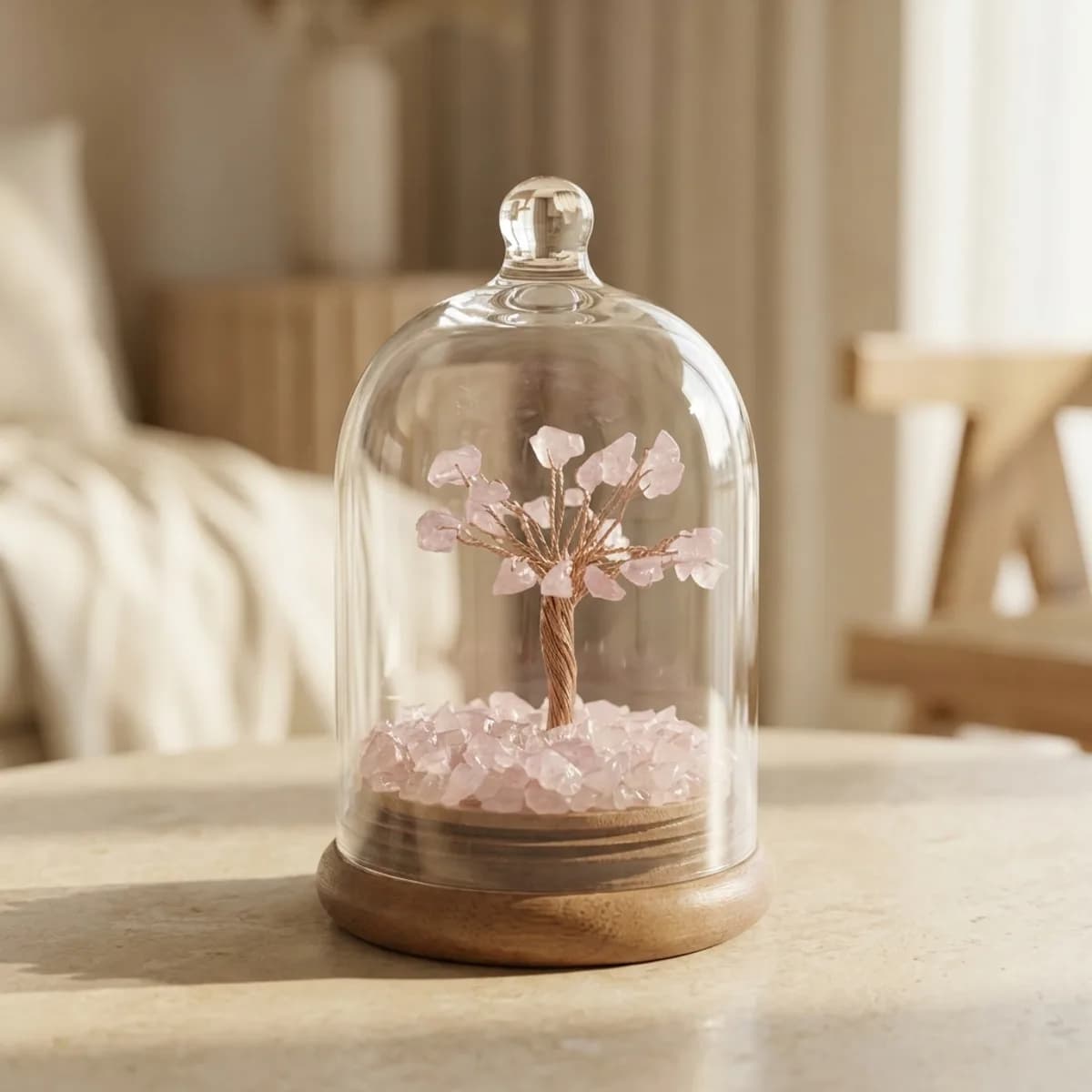 Rose quartz Wish Tree — photo 1