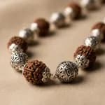 5 Mukhi Silver Plated Rudraksh Mala  thumbnail 2